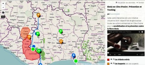 Article : C&ocirc;te d&rsquo;Ivoire &ndash; Ebola : une carte interactive de pr&eacute;vention et de g&eacute;olocalisation