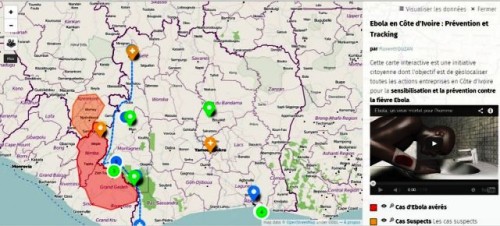 Article : Côte d’Ivoire – Ebola : une carte interactive de prévention et de géolocalisation