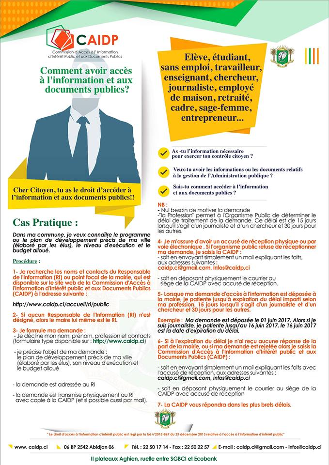 MeetUp UNBCI - CAIDP l'acc&egrave;s aux l'informations publics, un moyen de contr&ocirc;le citoyen